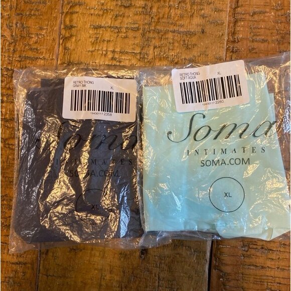 NWT Soma Intimates Retro Thong Bundle of 2 - Picture 2 of 2